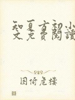 知夏方初小说全文免费阅读最新章节