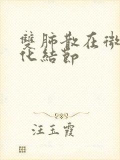 双肺散在微小钙化结节