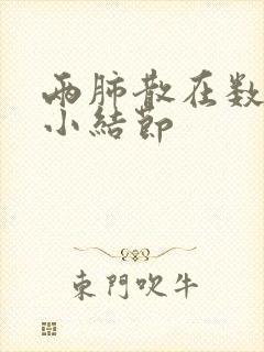 两肺散在数个微小结节封面