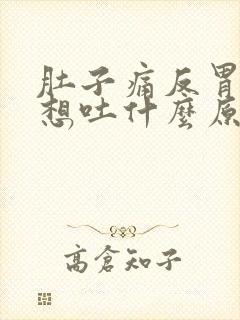 肚子痛反胃恶心想吐什么原因