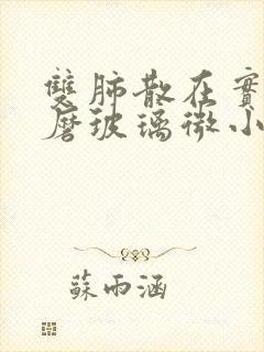 双肺散在实性及磨玻璃微小结节灶