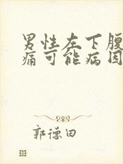 男性左下腹部疼痛可能病因封面