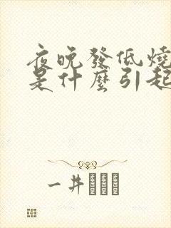 夜晚发低烧一般是什么引起的