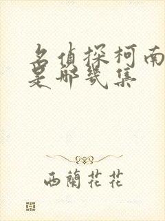 名侦探柯南主线是哪几集封面