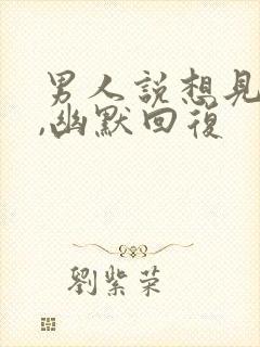 男人说想见你了,幽默回复封面