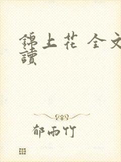 锦上花 全文阅读封面