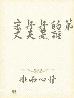 宋丹丹的第二任丈夫是谁封面