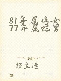 81年属鸡女和77年属蛇男婚姻封面