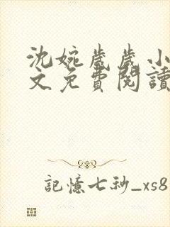 沈婉岁岁小说全文免费阅读最新章节封面