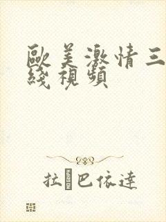 欧美激情三区在线视频