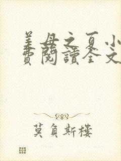 美母之夏小说免费阅读全文最新章节