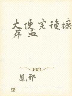 大便完后擦屁股疼 血