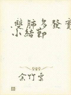 .双肺多发实性小结节