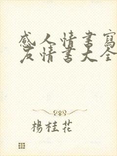 感人情书写给女友情书大全