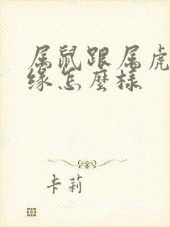 属鼠跟属虎的姻缘怎么样