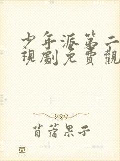 少年派第二季电视剧免费观看西瓜