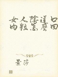 女人阴道口边起肉粒怎么回事啊