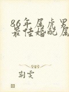 86年属虎男的最佳婚配属相封面