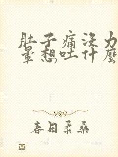 肚子痛没力气头晕想吐什么原因