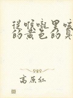 从喉咙里咳出来的黄色的臭的东西