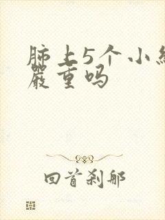 肺上5个小结节严重吗