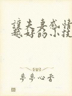 让夫妻感情越来越好的小技巧封面