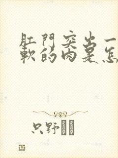 肛门突出一圈柔软的肉是怎么回事封面