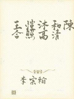 王恺沐和陈静的合照高清