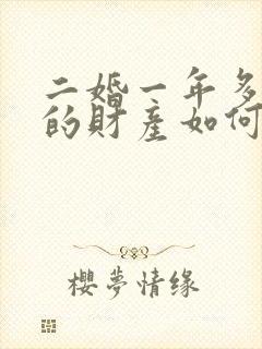 二婚一年多离婚的财产如何分配