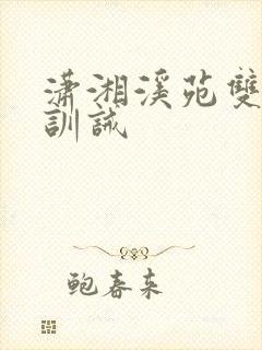 潇湘溪苑双男主训诫