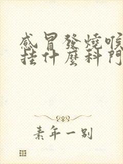 感冒发烧喉咙痛挂什么科门诊封面