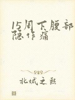 15周下腹部隐隐作痛