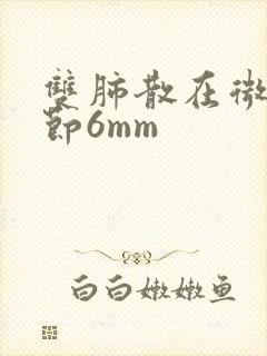 双肺散在微小结节6mm