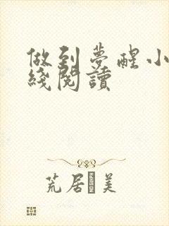 做到梦醒小说在线阅读