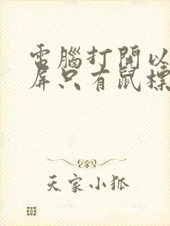 电脑打开以后黑屏只有鼠标怎么办