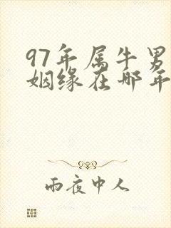 97年属牛男的姻缘在哪年