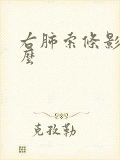 右肺索条影严重么