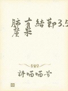 肺有结节3.5厘米