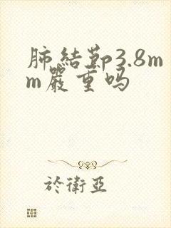 肺结节3.8mm严重吗