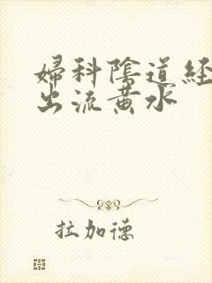 妇科阴道经常往出流黄水