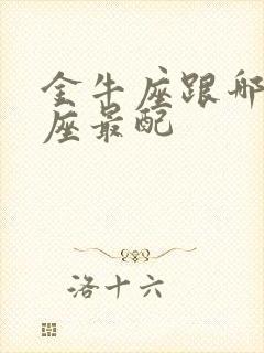 金牛座跟哪个星座最配封面