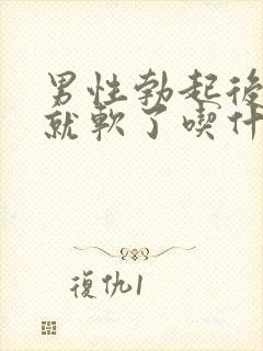 男性勃起后一会就软了吃什么药