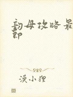 韵母攻略最新章节