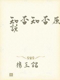 知否知否原著小说