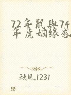 72年鼠与74年虎姻缘感情好不好封面
