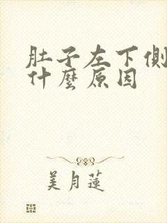 肚子左下侧绞痛什么原因