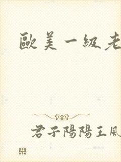 欧美一级老女人封面