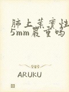 肺上叶实性结节5mm严重吗