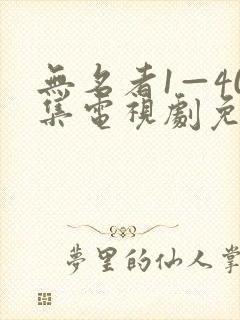 无名者1—40集电视剧免费观看