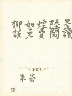 柳如烟陆晨的小说免费阅读